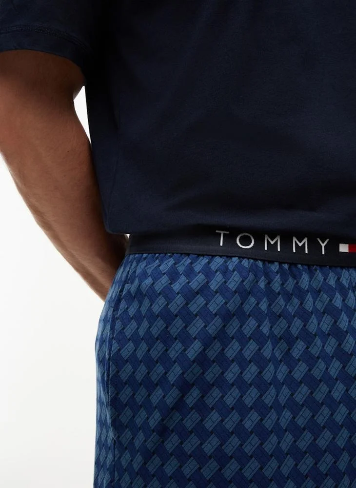TOMMY HILFIGER  TH Original Print Jersey Shorts Pyjama Set for Men | Best Price UAE